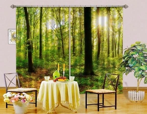 3D Peaceful Green Forest G8166 Photo Blockout Curtain Fabric Window Erin 2023 - Picture 1 of 7