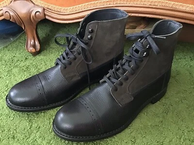 FRYE BENCH MADE BOOT Garrison Cap Toe Olive Suede Leather Men 10.5 RARE NEW $460 - Image 1 of 4