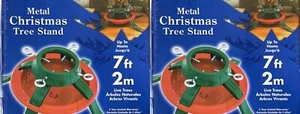 Lot 2 Home Logic metal christmas tree stands for 7 ft live tree #2. - Picture 1 of 2