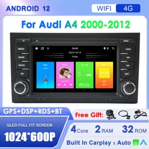 7" Autoradio Carplay für Audi A4 S4 RS4 B6 B7 GPS Radio Sat Nav BT WIFI +Kamera - Bild 1 von 17