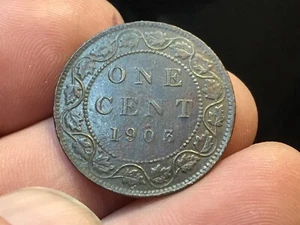 1903 Canada grande centesimo, grande penny canadese, 1 moneta - Foto 1 di 16