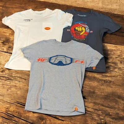 Лот из 3 FMF футболки мотокросса коротким рукавом падение сланец белый серый средний - Изображение 1 из 4