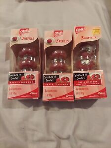 Glade Scented Oil Candle Refills APPLE CINNAMON  3 Packs Of 3 