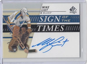 Mike Liut Auto ▪ 2019-20 UD SP Autógrafo Auténtico Sign of the Times #SOTT-ML - Imagen 1 de 2