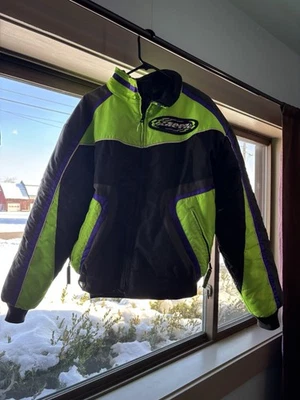 RETRO 90s Team Arctic Cat Snowmobile Racing Pro Jacket Bib Pant Snow Suit Set MD - Imagem 1 de 4