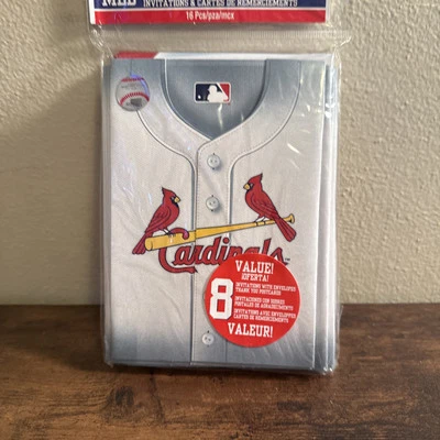 New 16pc MLB Cardinals 8 Invite and 8 Thank you cards - Image 1 of 4