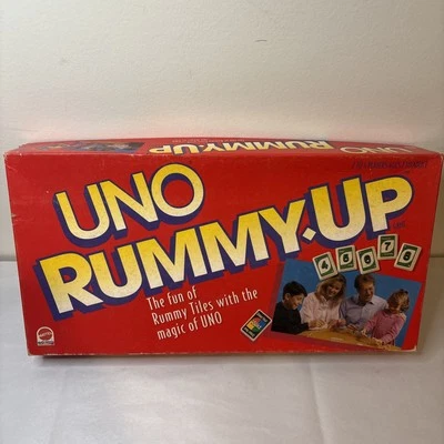 Vintage UNO RUMMY-UP Game 1993 With Instructions Mattel COMPLETE Tiles - Image 1 of 3
