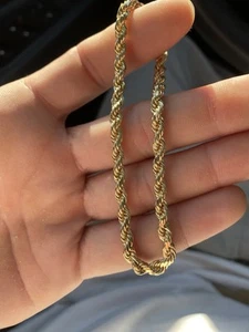 10kt massives Gold Seil Armband - massiver Stil ca. 7,5-8,5 Zoll - Bild 1 von 4