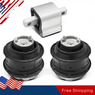 Juego de 3 soportes de motor y transmisión para Mercedes-Benz C230 2022400617 2122400418 Foto 1 de 4