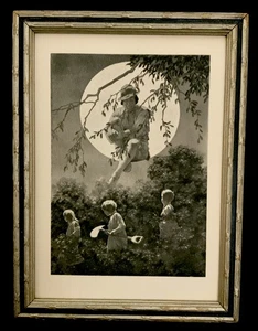Maxfield Parrish “The Man In The Moon” Original Illustration 1902 ‘Dream Days’ - Picture 1 of 18