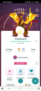 Pokémon Go - Non Shiny Charizard Gigantamax ⚡ 20K Stardust Tr@de - Picture 1 of 2