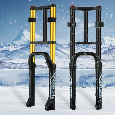 Snow Fat Bicycle Front Fork 20/26 Inch MTB Double Shoulder Air Supension Forks - Image 1 of 4