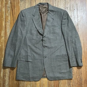 Ermenegildo Zegna Soft Blazer Size 52 Houndstooth Sport Coat Wool Silk 42US - Picture 1 of 17