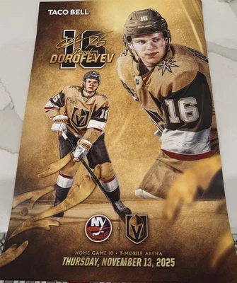 Плакат игры Vegas Golden Knights vs NY Islanders 11/13/25 - Павел Дорофеев - Изображение 1 из 2