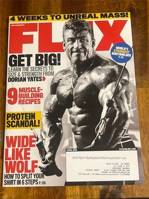 FLEX bodybuilding muscle magazine DORIAN YATES 4-15 - Image 1 of 3