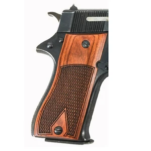 Spanish Star BM BKM Cocobolo Wood Grips Checkered Excellent Wood Grain Grip Set - Picture 1 of 1