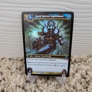 World of Warcraft 2008 TCG Lord Anton Lightbane WOTLK Promo Foil Card NM - Picture 1 of 6