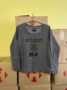 Vintage sweatshirt Stussy made in USA big logo size XS gray - Picture 1 of 6