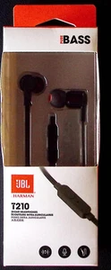 Ecouteurs JBL T210 noir avec contrôle par boutons, microphone, kit mains libres - Imagen 1 de 2
