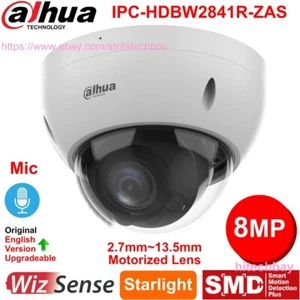 Dahua IPC-HDBW2841R-ZAS 8MP Starlight 5x Zoom PoE WizSense Dome Camera SMD+ Mic - Picture 1 of 5