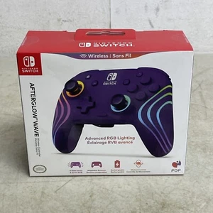 PDP AFTERGLOW WAVE Rechargeable RGB Wireless Controller for Nintendo Switch - Picture 1 of 10