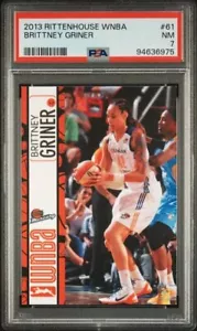 2013 Rittenhouse WNBA Brittney Griner Rookie PSA 7 W25 Registry Phoenix Mercury - Picture 1 of 2