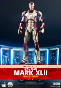 Hot Toys Iron Man Mark XLII (versione Deluxe) ristampa figurina scala 1/4 QS008 - Foto 1 di 5
