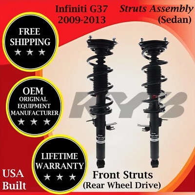 Puntales delanteros KYB OEM para Infiniti G37 2009-2013 sedán 2x2 garantía de por vida Foto 1 de 4