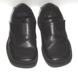 Toddler Boy Faux Leather Black Smart Fit Dressy Hook-N-Loop Strap Shoes Size 6 - Picture 1 of 3
