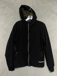 Scotch & Soda Jacket Mens Medium Black Hooded Lined Winter Rain Adult Nylon - Picture 1 of 5