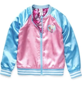 Jojo Siwa Reversible Bow Print Bomber Jacket Girls Size XS 6/6X - Picture 1 of 4