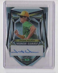 2023 Leaf Valiant Jacob Wilson Honor Guard ARGENTO AUTOGRAFO RC 5/10 A's - Foto 1 di 1
