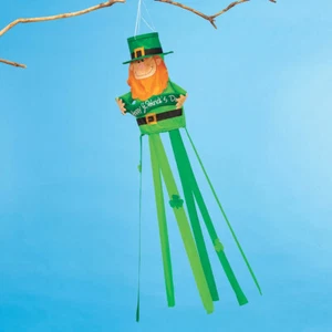 Happy St Patricks Day Lucky Leprechaun Windsock Outdoor Hanging Porch Decor - Picture 1 of 6