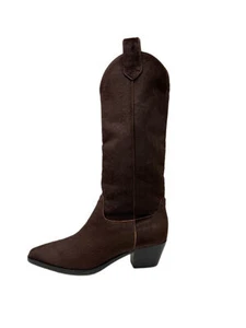 Max Mara Women's Brown Asti Cowboy Boots Size 7 NWB - Bild 1 von 5