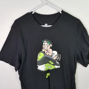 The Nike Tee Limited Edition Air Max Crew T-Shirt Mens Size S Black Front Print - Picture 1 of 5