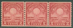EDW1949SELL : USA 1929 Scott #656 Choice XF, MNH Strip of 3. PO Fresh. Cat - Picture 1 of 2