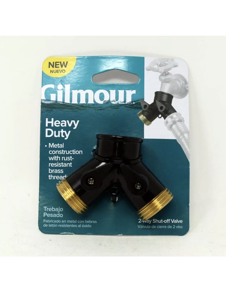 Gilmour Heavy Duty Two Way Shut-of Valve Black/gold