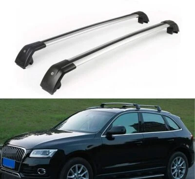 Barra transversal portaequipajes de techo de aluminio de 2 piezas apta para Audi Q5 2009-2017 Foto 1 de 4