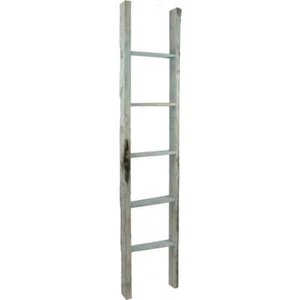 Ekena Millwork Ladder 15"x72"x3 1/2" Driftwood Blue Vintage Farmhouse 5-Rung - Picture 1 of 10