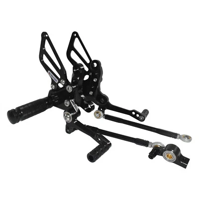Juego trasero ajustable negro reposapiés clavijas de pedal para DUCATI 848 1098 1198 2007-2014 Foto 1 de 4
