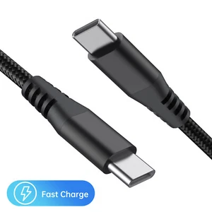 Dual Type-C Fast Charging Data Cable 60W/100W PD QC3.0 Black/White 6.6ft/9.9ft - Picture 1 of 24