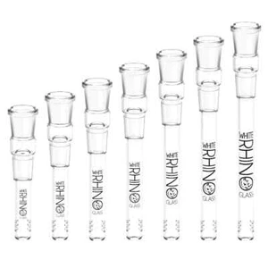 1-Set With 7-Size White Rhino 19/19 Glass On Glass Downstem - Picture 1 of 2