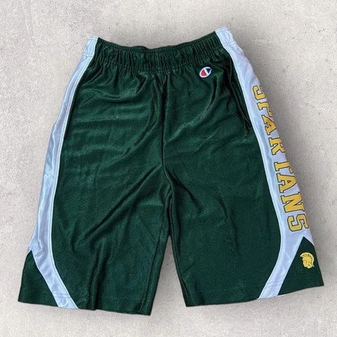 Michigan State Spartans Shorts Mens Small Green Champion Basketball Sports Light Cover