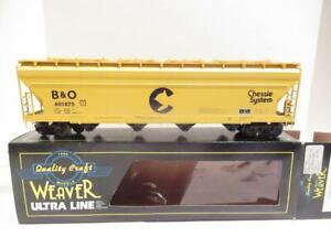 WEAVER O GAUGE TRAINS 3 RAIL  CHESSIE 4 BAY CENTERFLOW HOPPER- 0/027- LN- S33