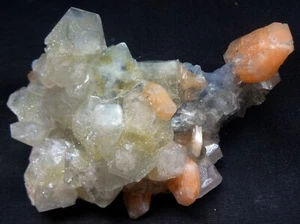STUNNING APOPHYLLITE CUBES W/ STILBITE ON MATRIX MINERALS SPECIMENS - Picture 1 of 3