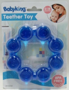 BabyKing Blue Teether Toy 0-18 Months BPA FREE BK28282 - Picture 1 of 2