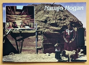 Postkarte: Indianer - Navajo Hogan. New Mexico - Bild 1 von 2