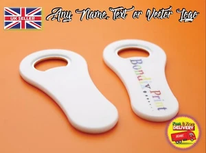 Plastic bottle opener fridge magnet personalised with any logo name text photo - Picture 1 of 12