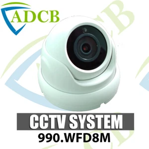 4 in 1 IR Eyeball CCTV Dome Camera White 3.6mm 8MP 4K AHD TVI CVI CVBS - Picture 1 of 2
