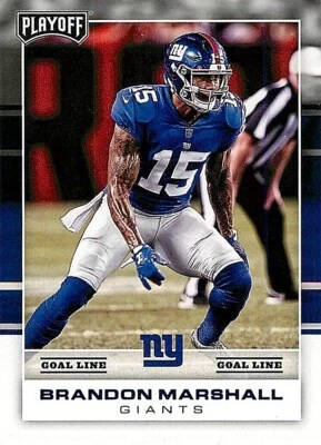 2017 Playoff Goal Line #62 Brandon Marshall GIANTS - Image 1 of 2